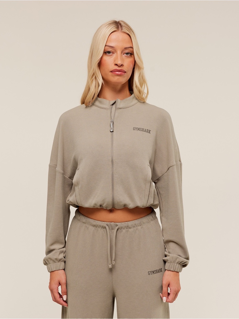 GYMSHARK - Waffle Midi Zip Up Jacket
Lifestyle Brown - Picture 3 of 11